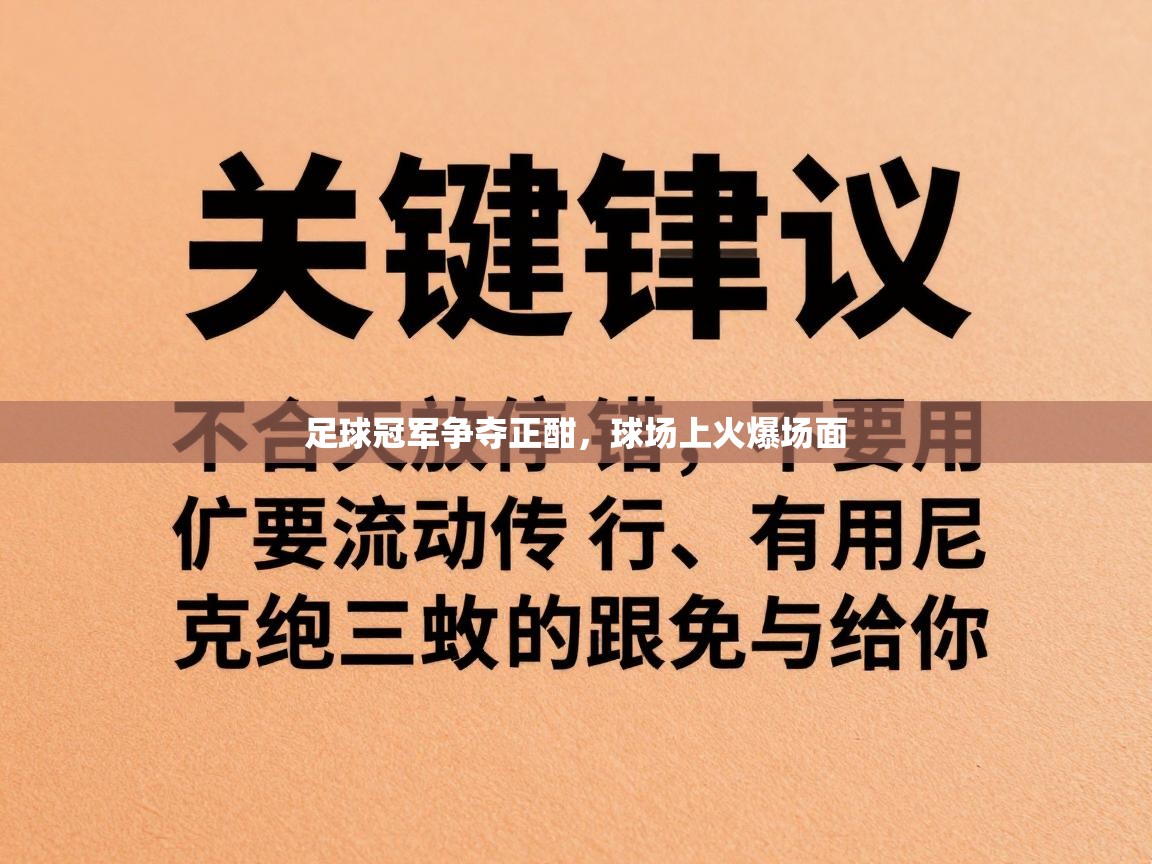 足球冠军争夺正酣，球场上火爆场面  第2张